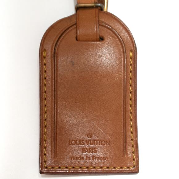 Authentic Louis Vuitton Vachetta Leather Luggage Name Tag UU - Picture 2 of 6